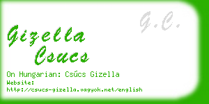 gizella csucs business card